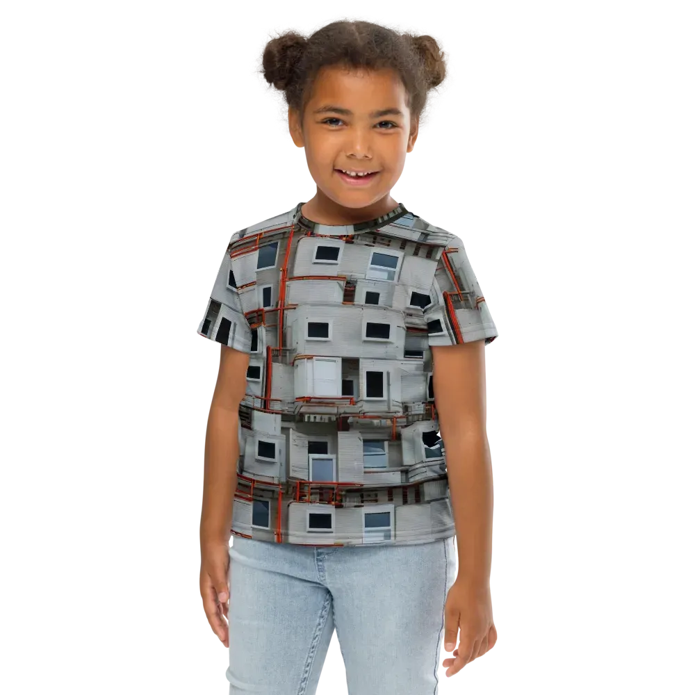 Industrial Reverie on Kids Crew Neck T-Shirt — Front