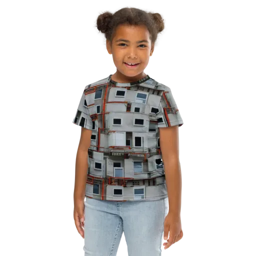 Industrial Reverie on a Kids Crew Neck T-Shirt