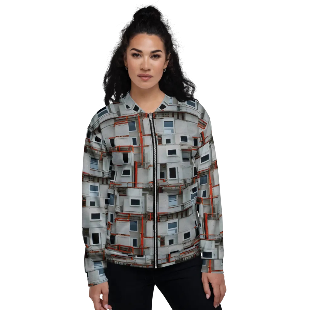 Industrial Reverie on Bomber Jacket — Front