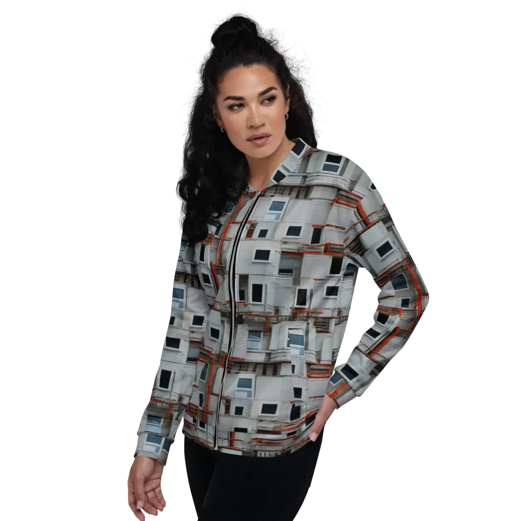 Industrial Reverie on Bomber Jacket — Left