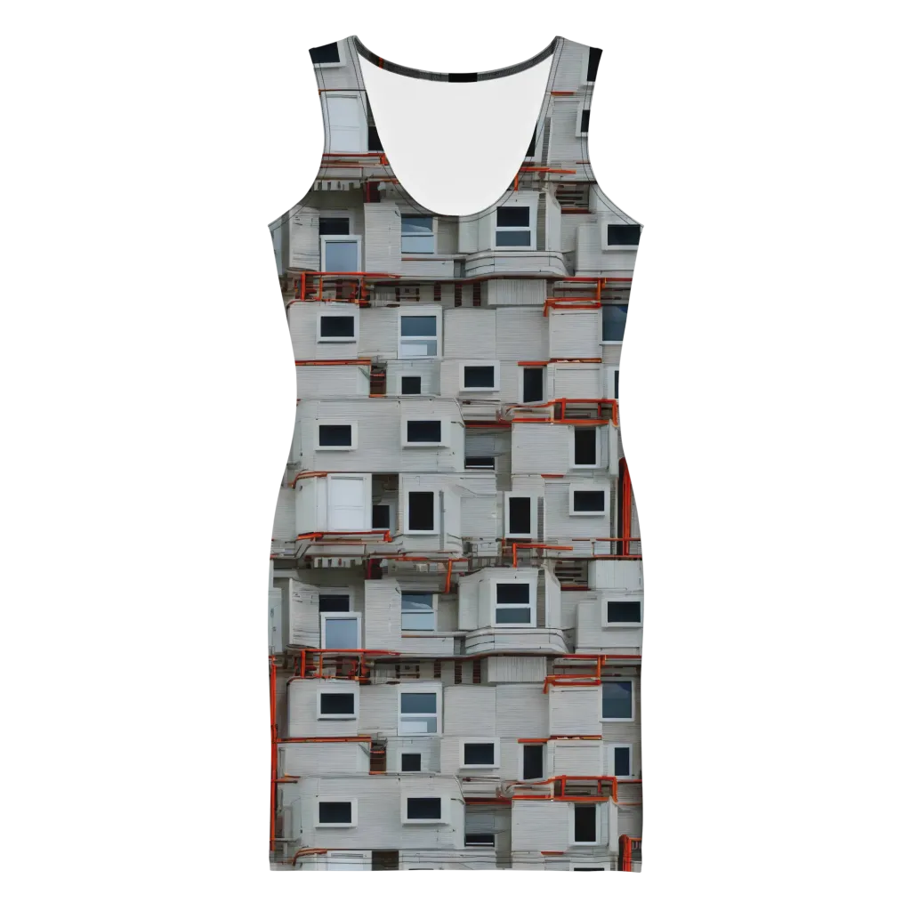 Industrial Reverie on Bodycon Dress — Front