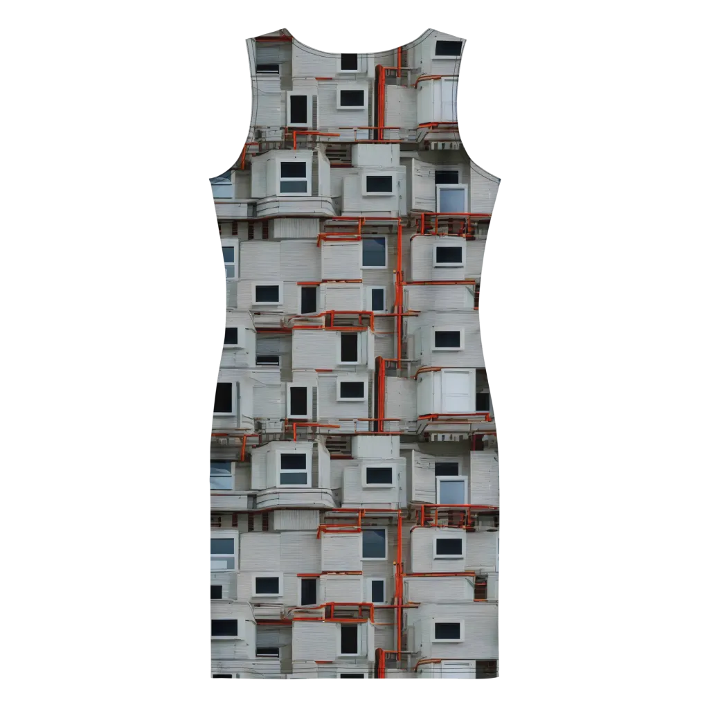 Industrial Reverie on Bodycon Dress — Back