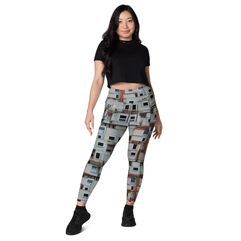 Industrial Reverie on Leggings with Pockets — Front