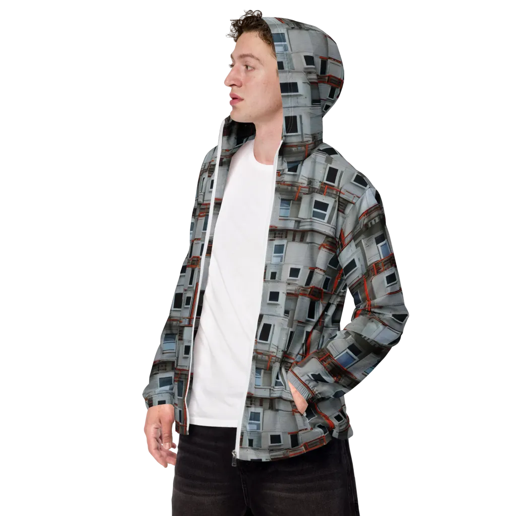 Industrial Reverie on Men's Windbreaker — Left Front