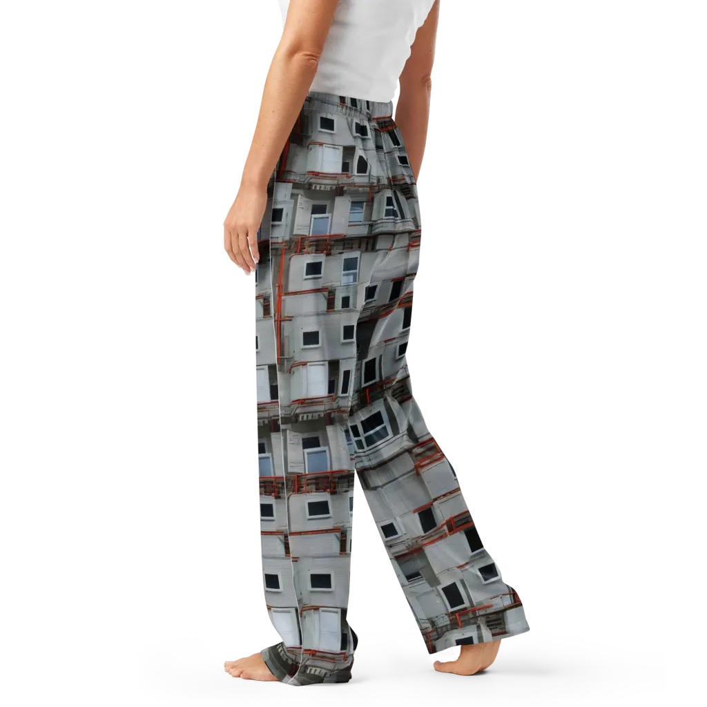 Industrial Reverie on Women's Pajama Pants — Left