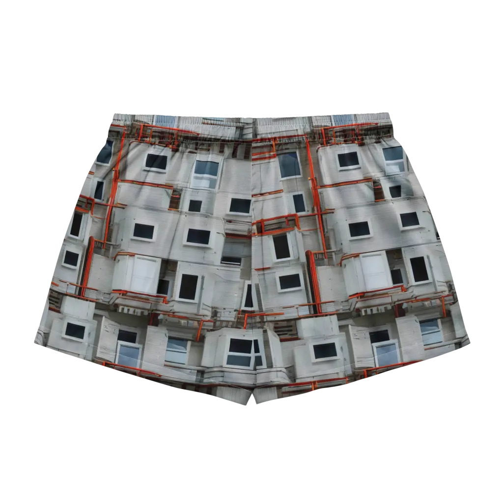Industrial Reverie on Women's Pajama Shorts — Back