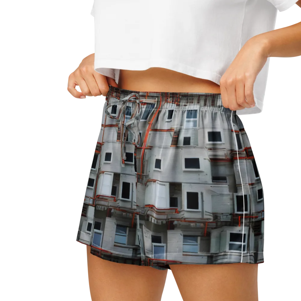 Industrial Reverie on Women's Pajama Shorts — Left