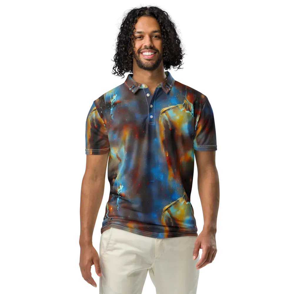 Chromatique Veil on Men's Slim Fit Polo Shirt — Front