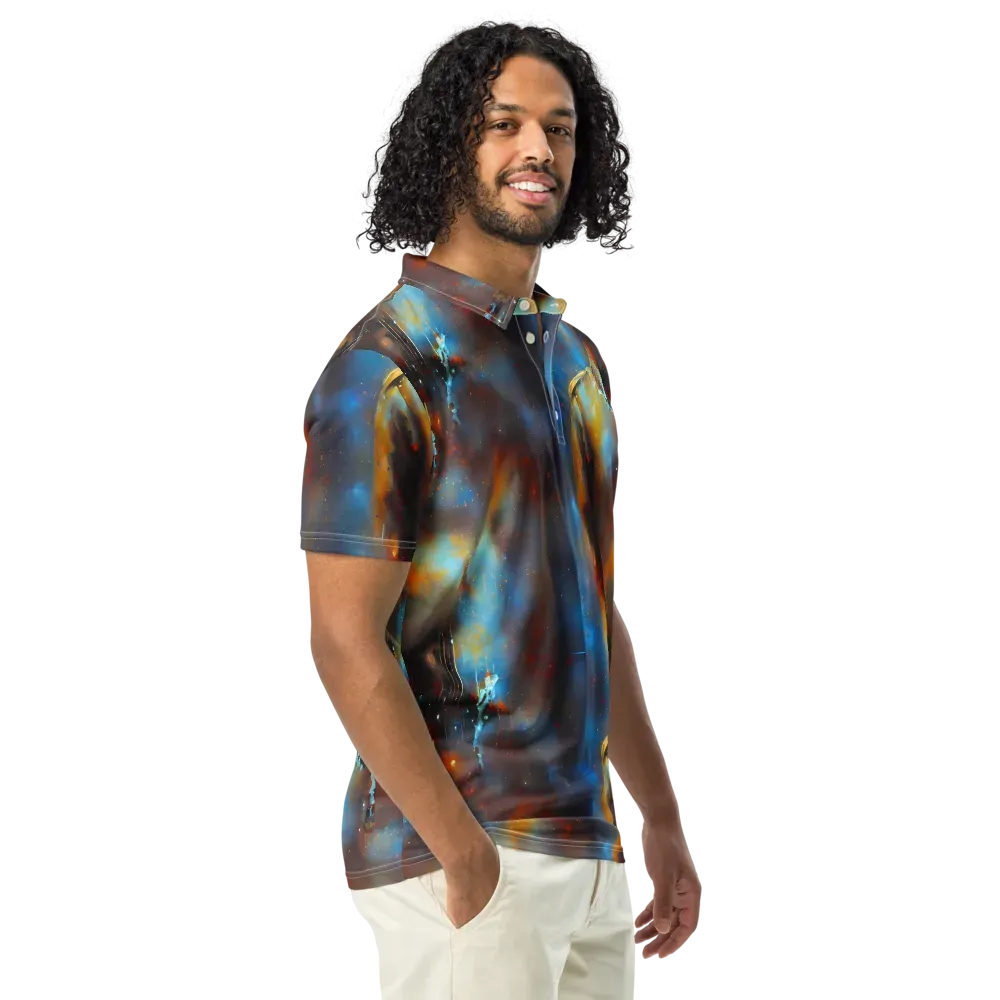 Chromatique Veil on Men's Slim Fit Polo Shirt — Right Front