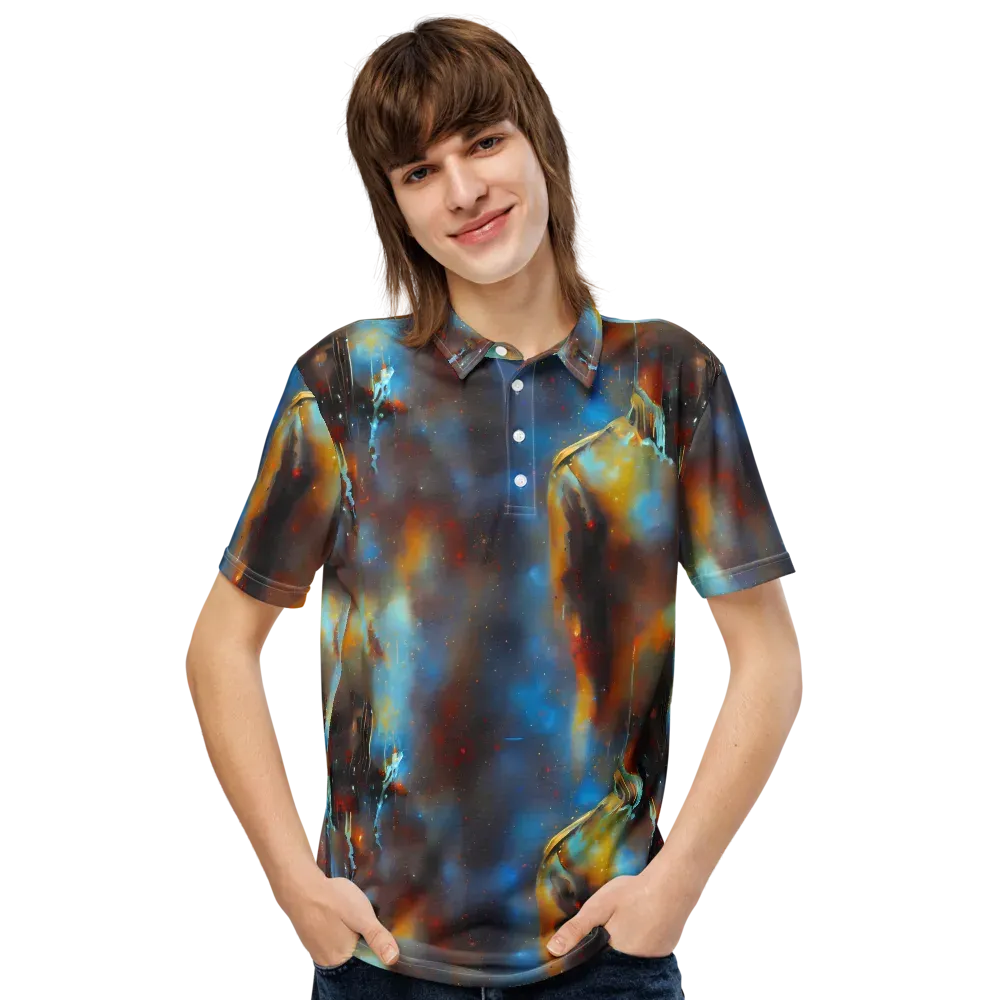 Chromatique Veil on Men's Slim Fit Polo Shirt — Front