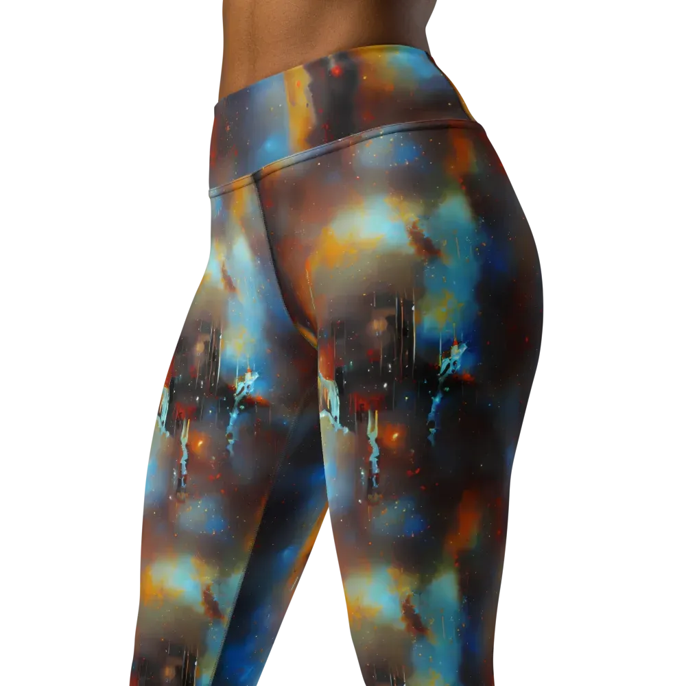Chromatique Veil on Yoga Leggings — Left Front