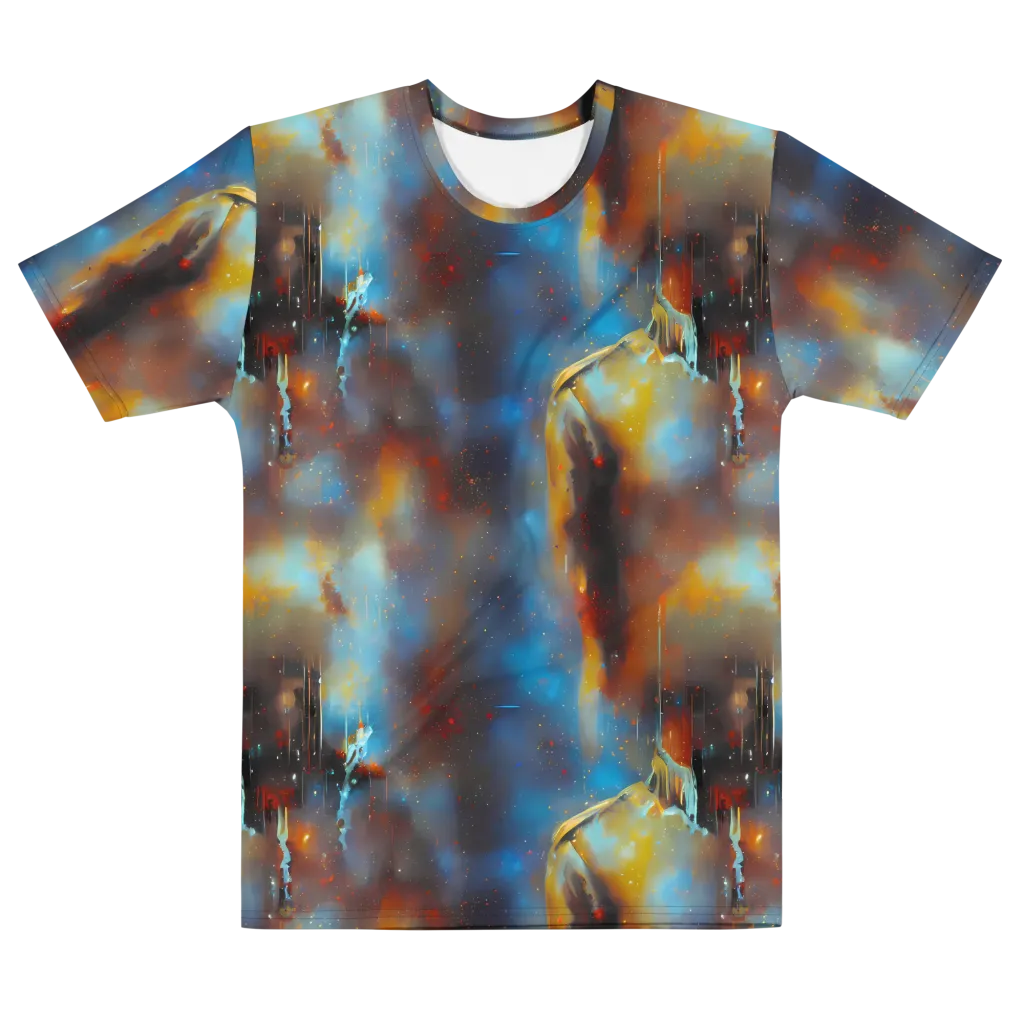 Chromatique Veil on Men's Cotton Crew Neck T-Shirt — Front