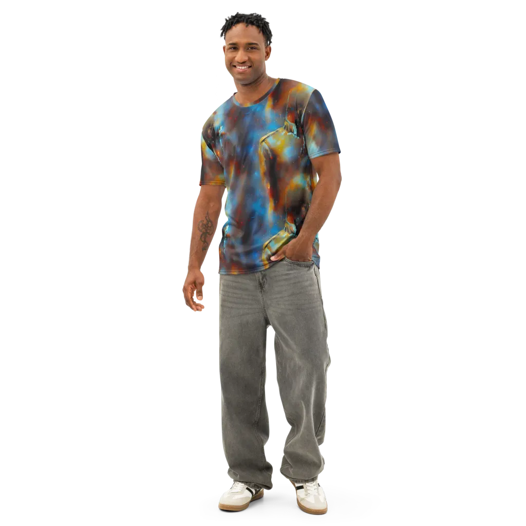 Chromatique Veil on Men's Cotton Crew Neck T-Shirt — Front