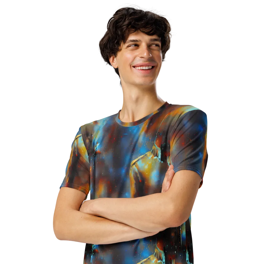 Chromatique Veil on Men's Crew Neck T-Shirt — Left Front