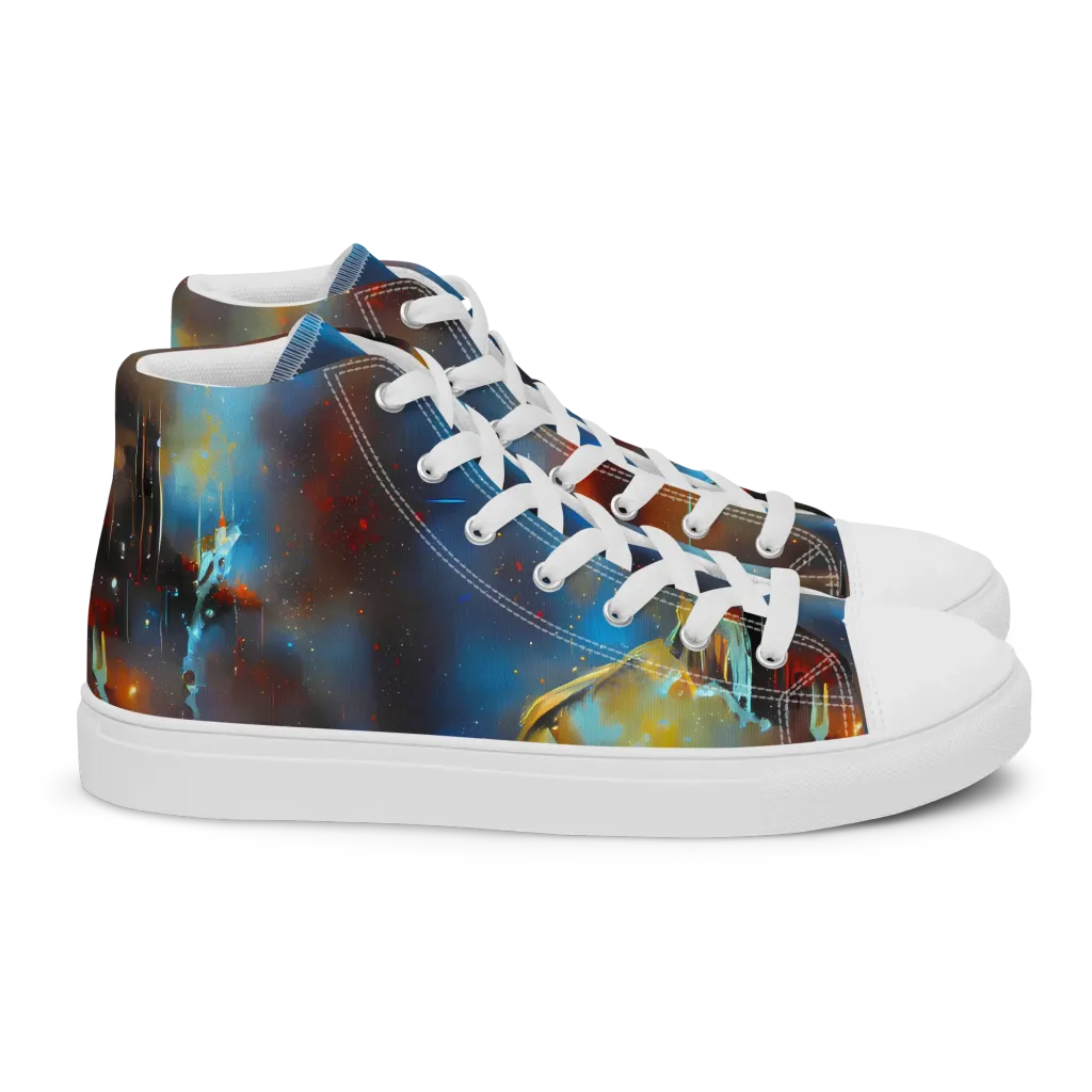 Chromatique Veil on Women's High Top Canvas Shoes — Right