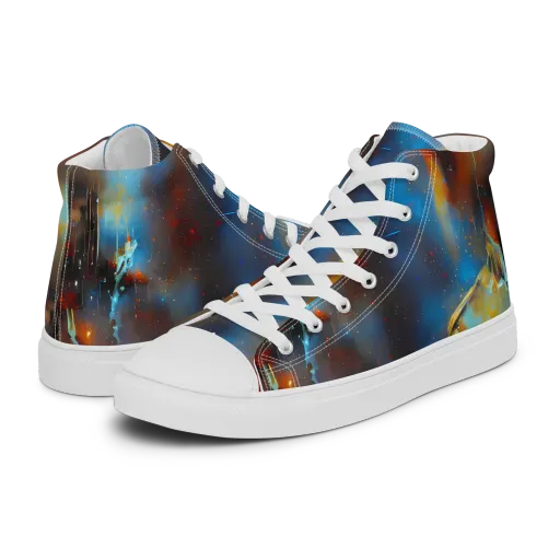 Chromatique Veil on a Women's High Top Canvas Shoes
