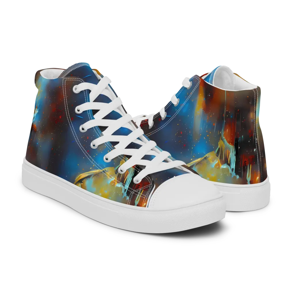 Chromatique Veil on Women's High Top Canvas Shoes — Right