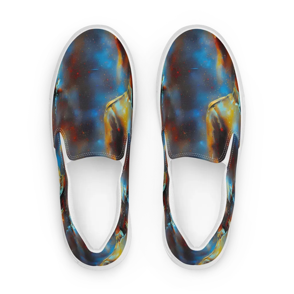 Chromatique Veil on Men's Slip-On Canvas Shoes — Front