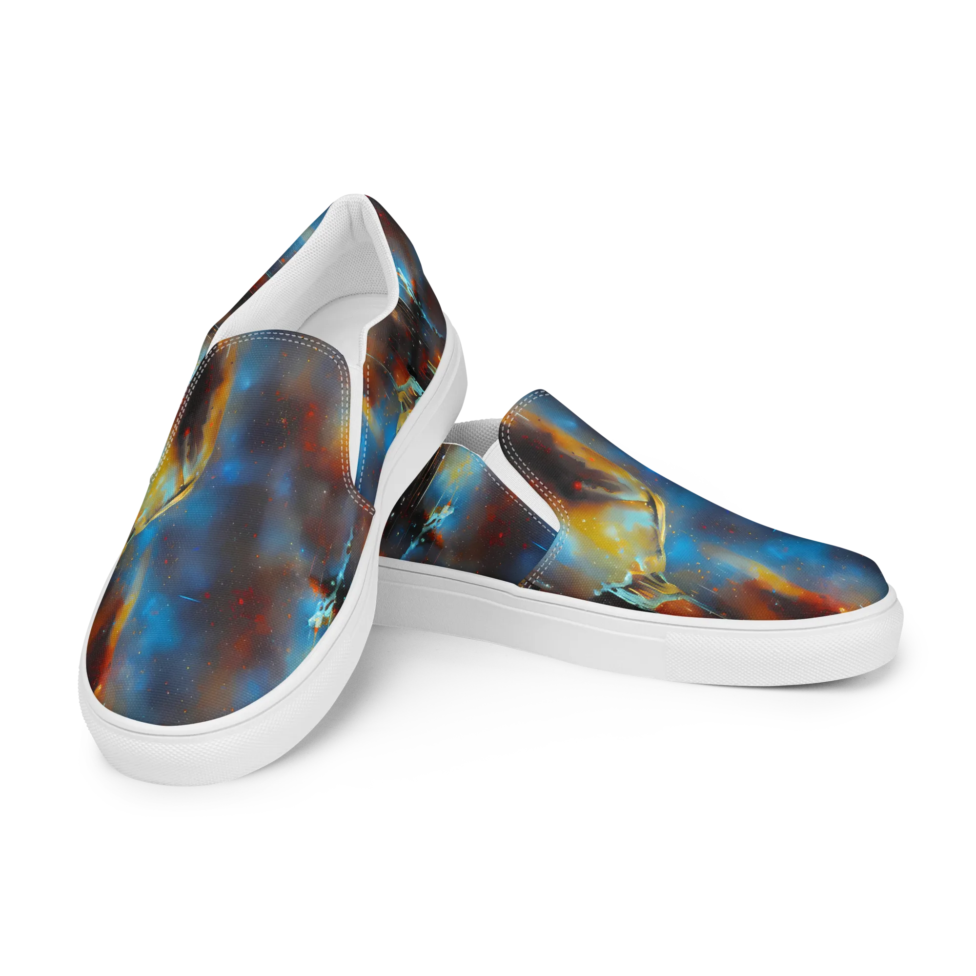 Chromatique Veil on Men's Slip-On Canvas Shoes — Left Front