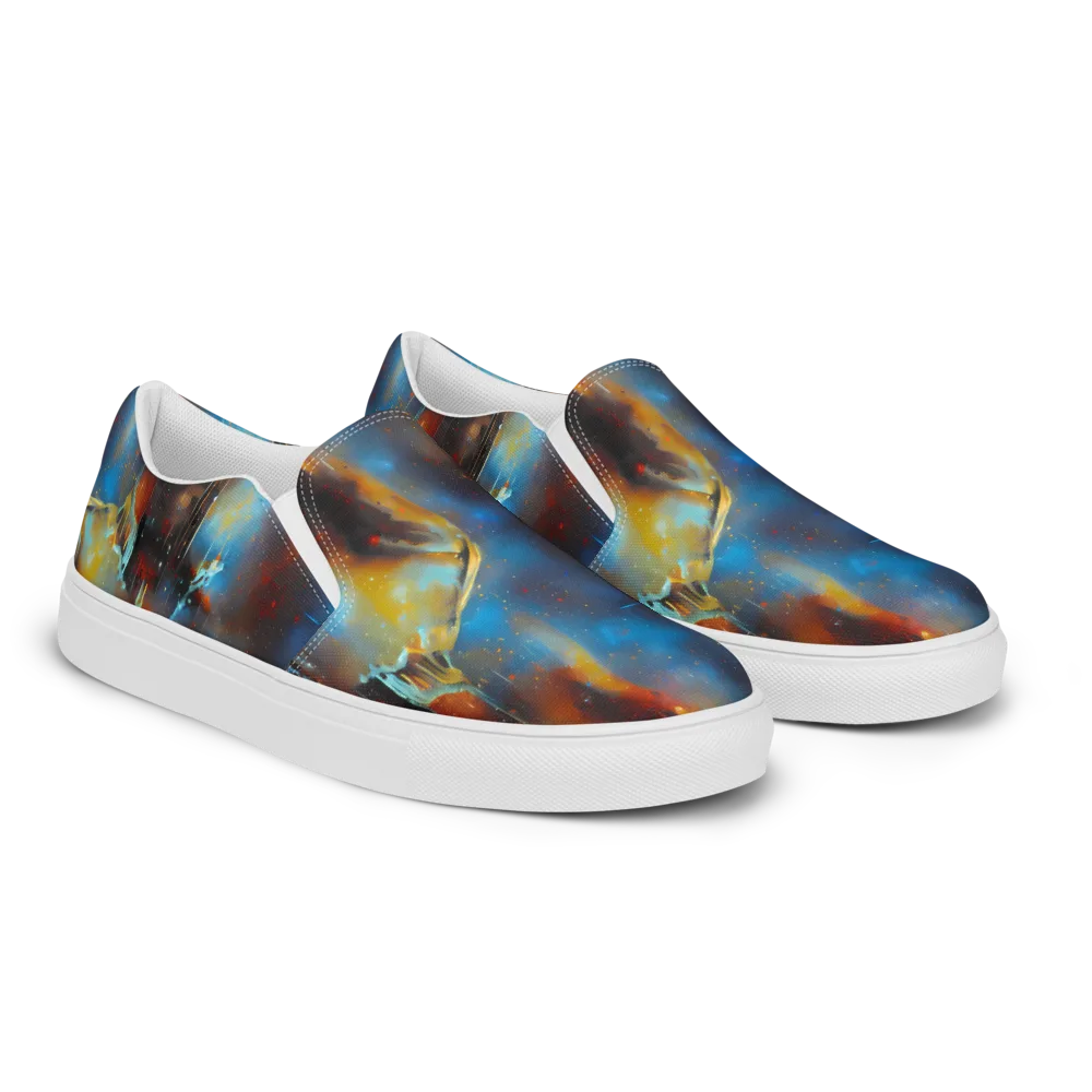 Chromatique Veil on Women's Slip-On Canvas Shoes — Right Front
