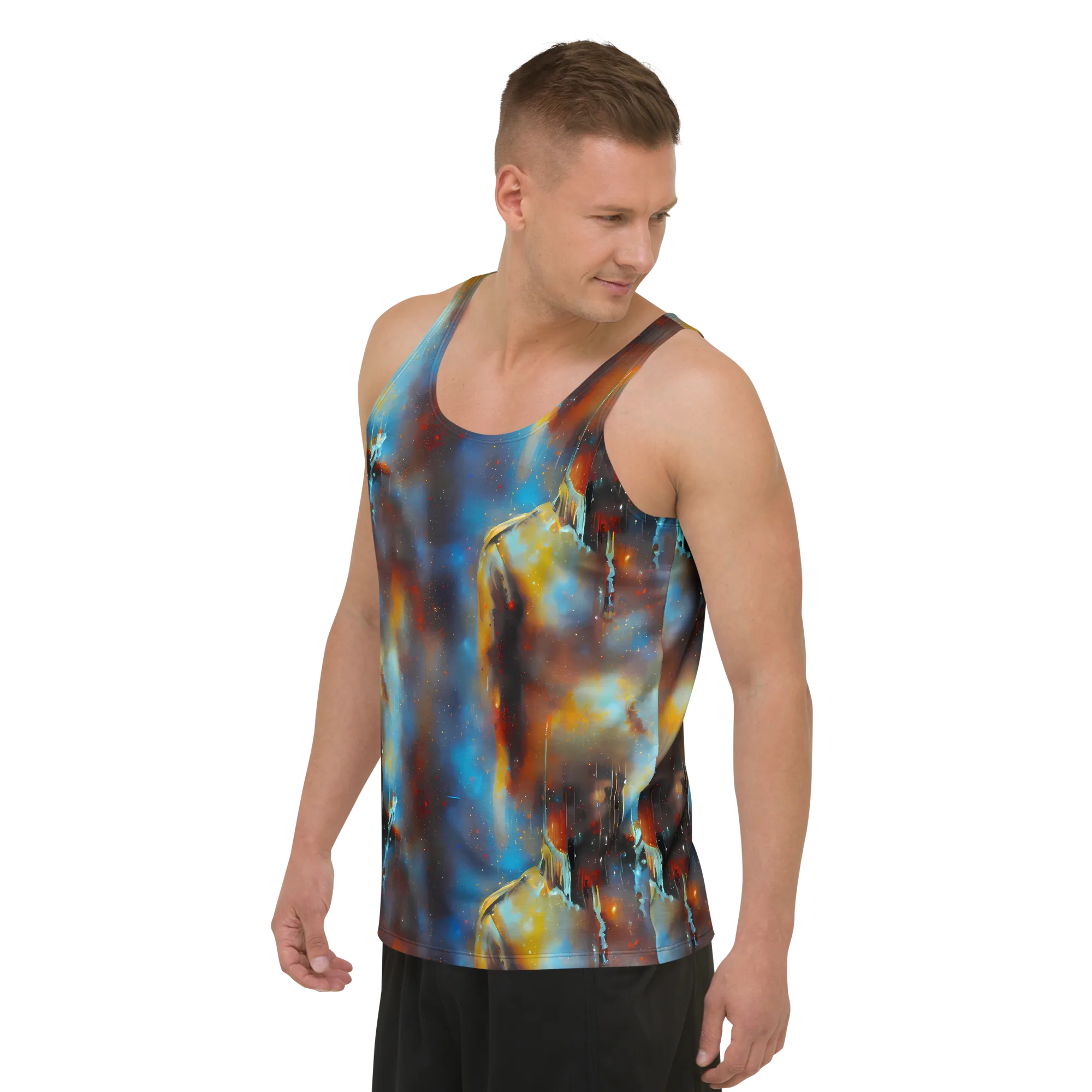 Chromatique Veil on Men's Tank Top — Left Front