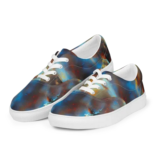 Chromatique Veil on a Men's Lace-Up Canvas Shoes