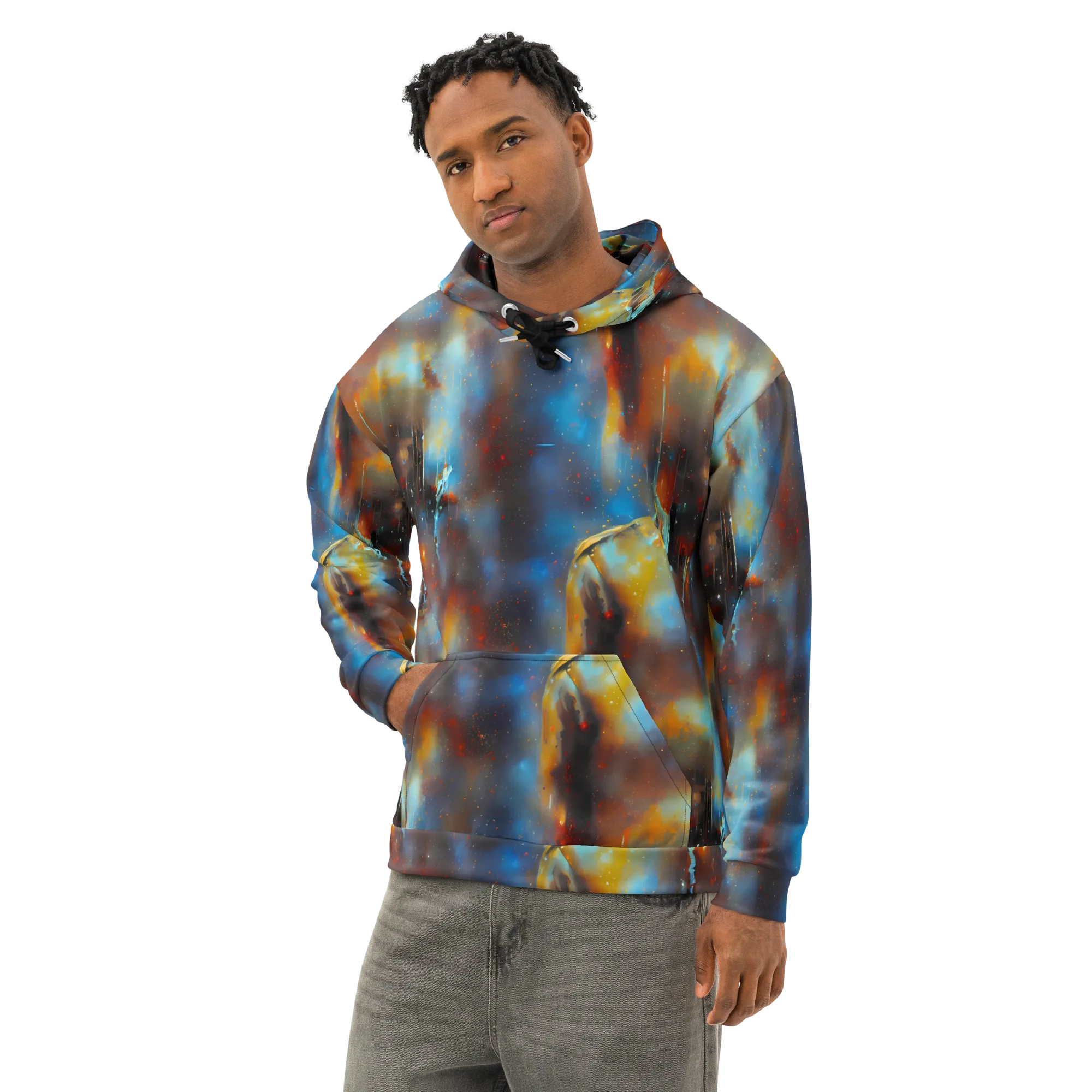 Chromatique Veil on Cotton Hoodie — Left Front