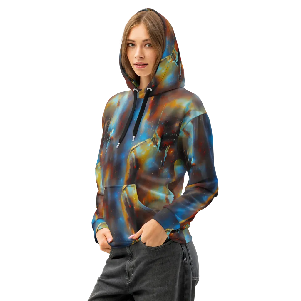 Chromatique Veil on Cotton Hoodie — Left Front