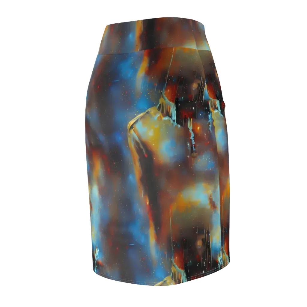 Chromatique Veil on Pencil Skirt — Back Side