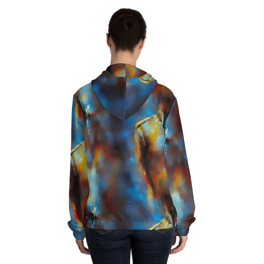 Chromatique Veil on Women's Full-Zip Hoodie — Back On Person