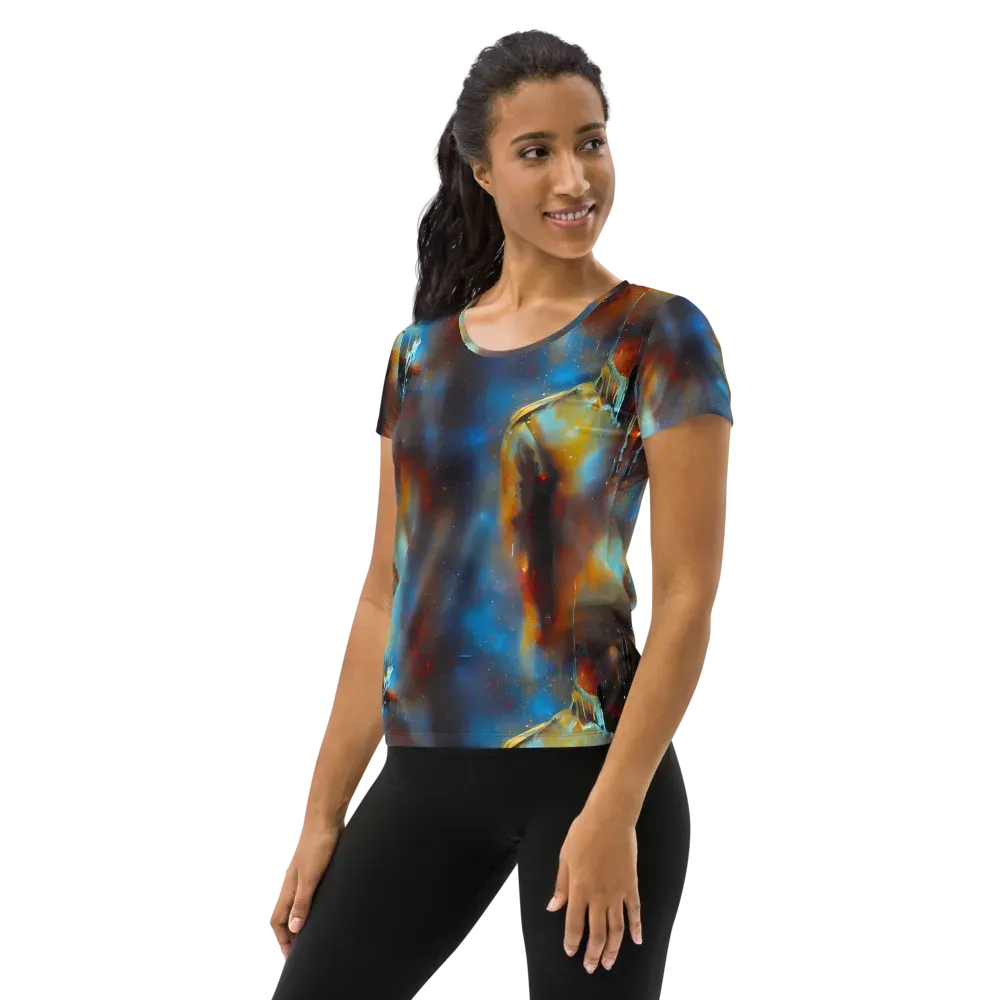 Chromatique Veil on Women's Athletic T-Shirt — Left