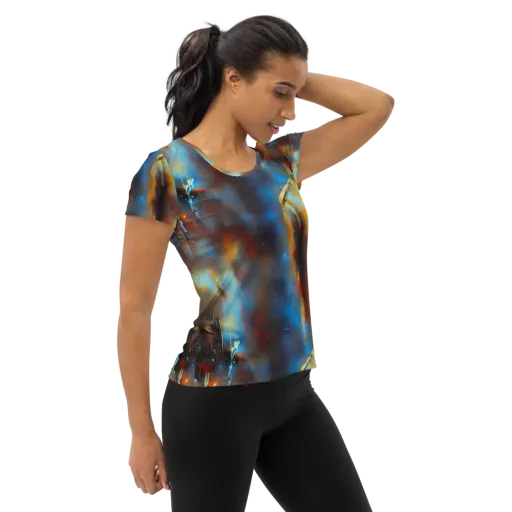 Chromatique Veil on a Women's Athletic T-Shirt
