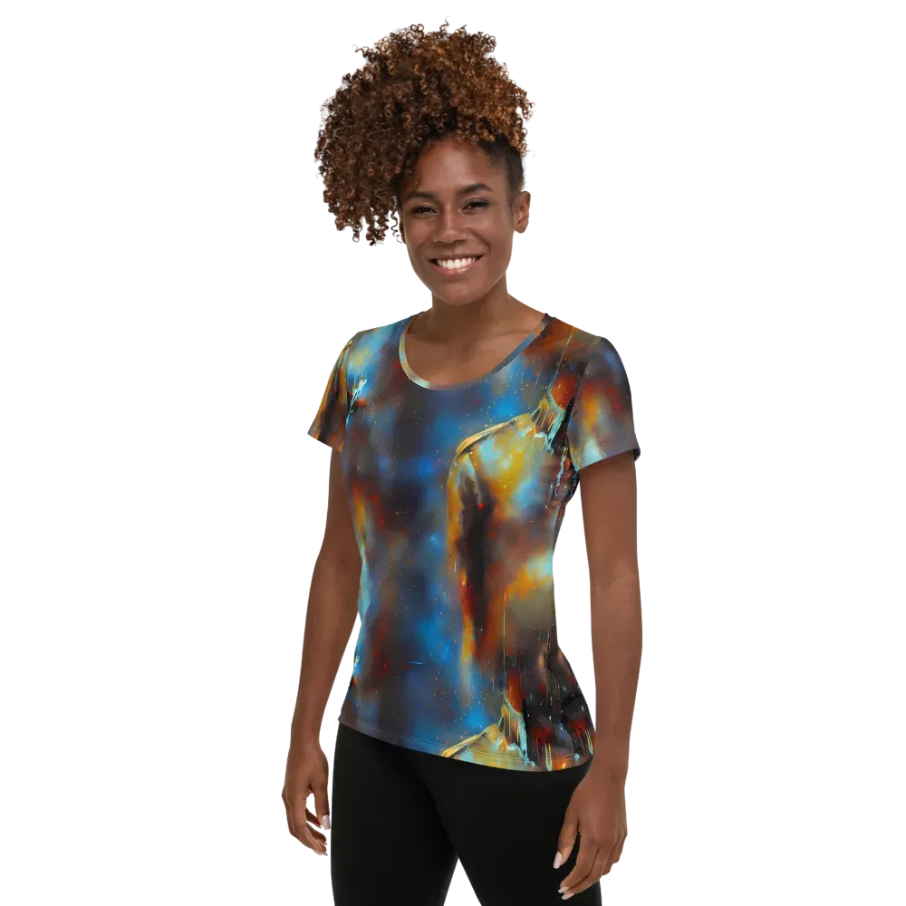 Chromatique Veil on Women's Athletic T-Shirt — Left