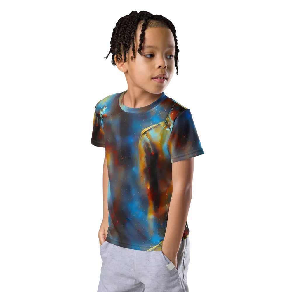 Chromatique Veil on Kids Crew Neck T-Shirt — Left Front