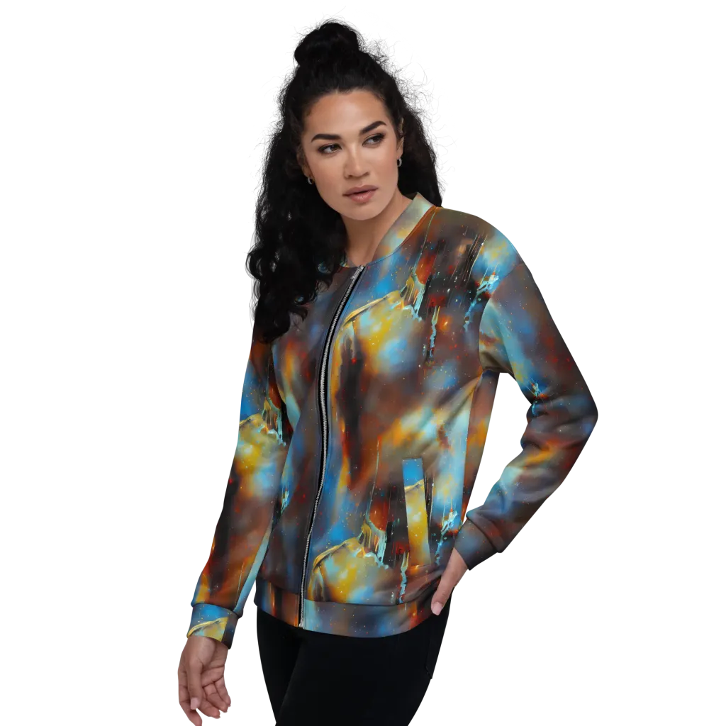 Chromatique Veil on Bomber Jacket — Left