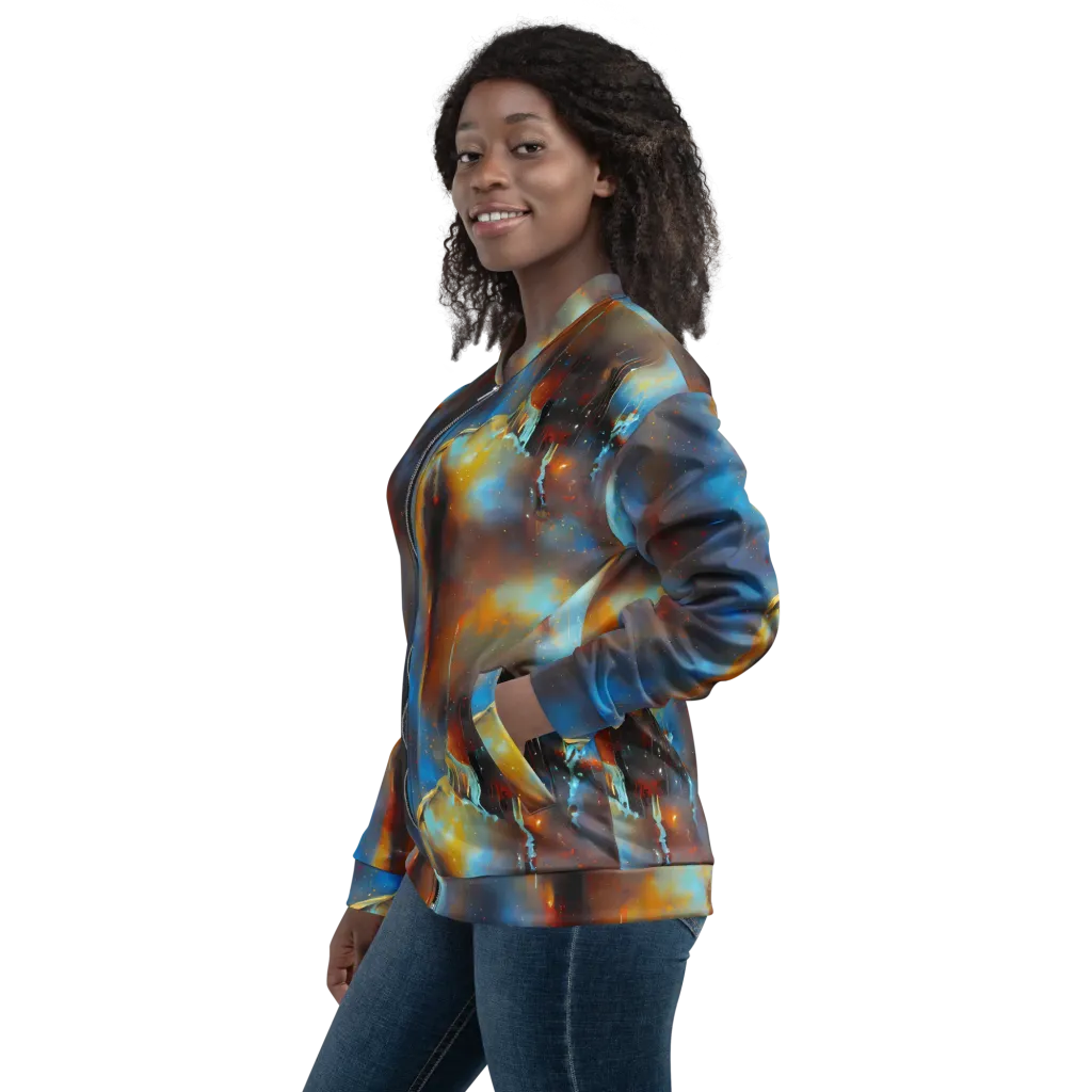 Chromatique Veil on Bomber Jacket — Left