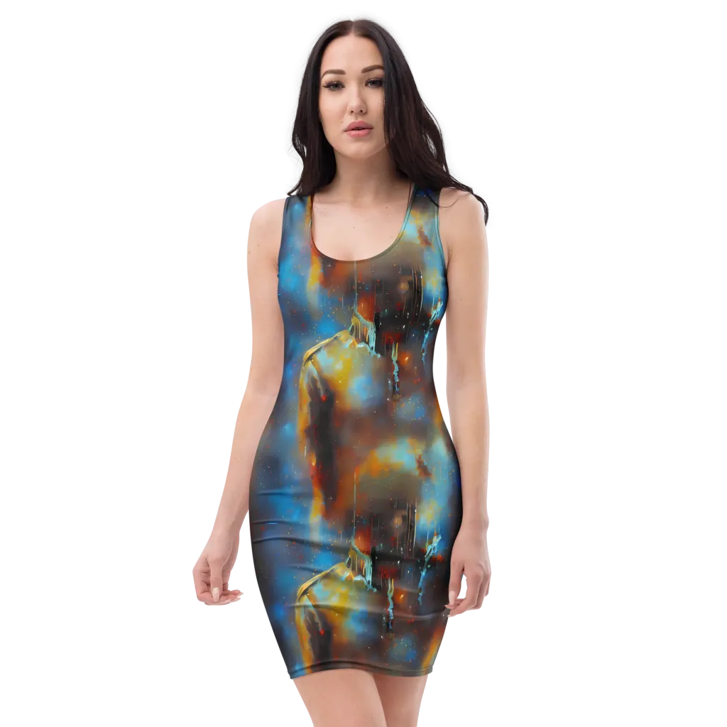 Chromatique Veil on Bodycon Dress — Front