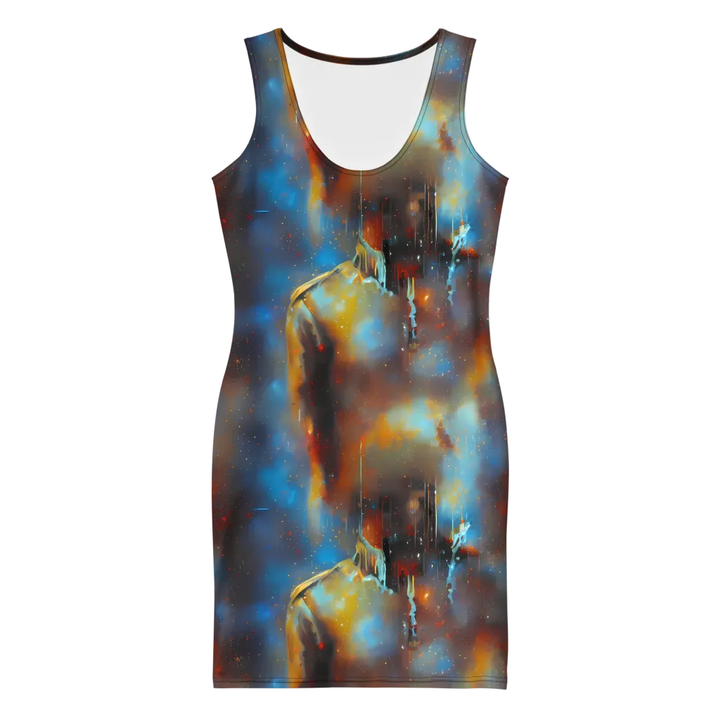Chromatique Veil on Bodycon Dress — Front
