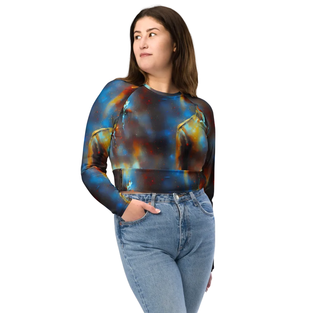 Chromatique Veil on Long Sleeve Crop Top — Front