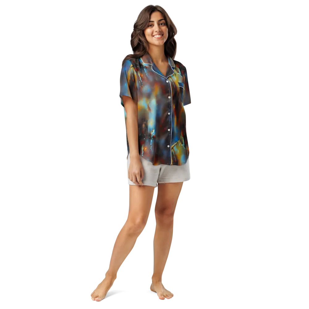 Chromatique Veil on Women's Short Sleeve Pajama Top — Front