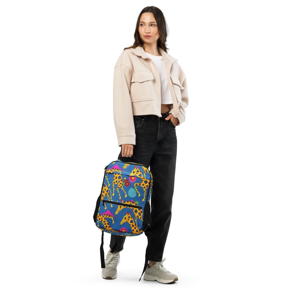 Giraffe Garden on Utility Backpack — Front