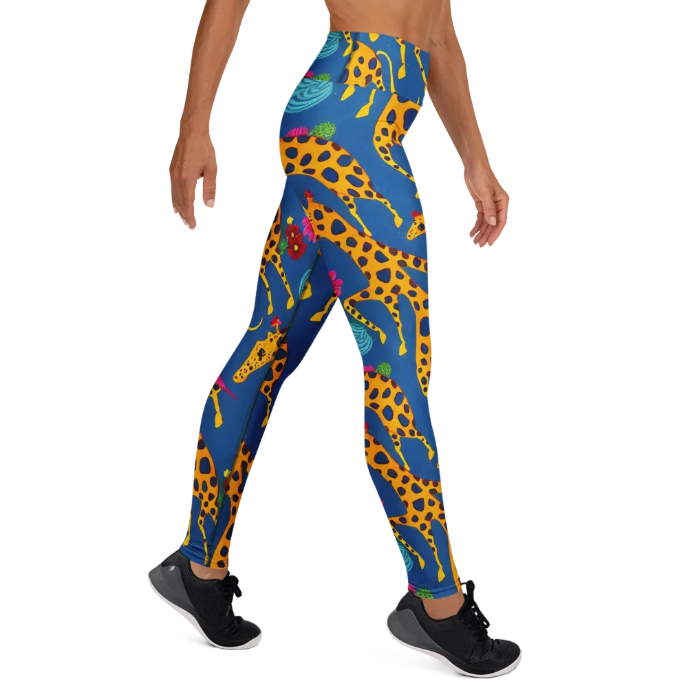 Giraffe Garden on Yoga Leggings — Right