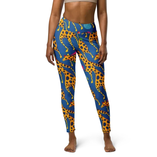 Giraffe Garden on a Yoga Leggings