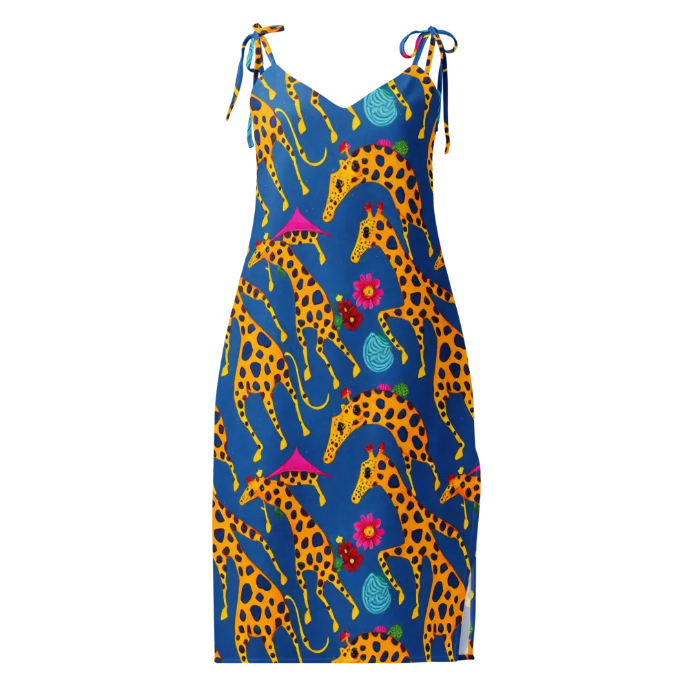 Giraffe Garden on Slip Dress — Front