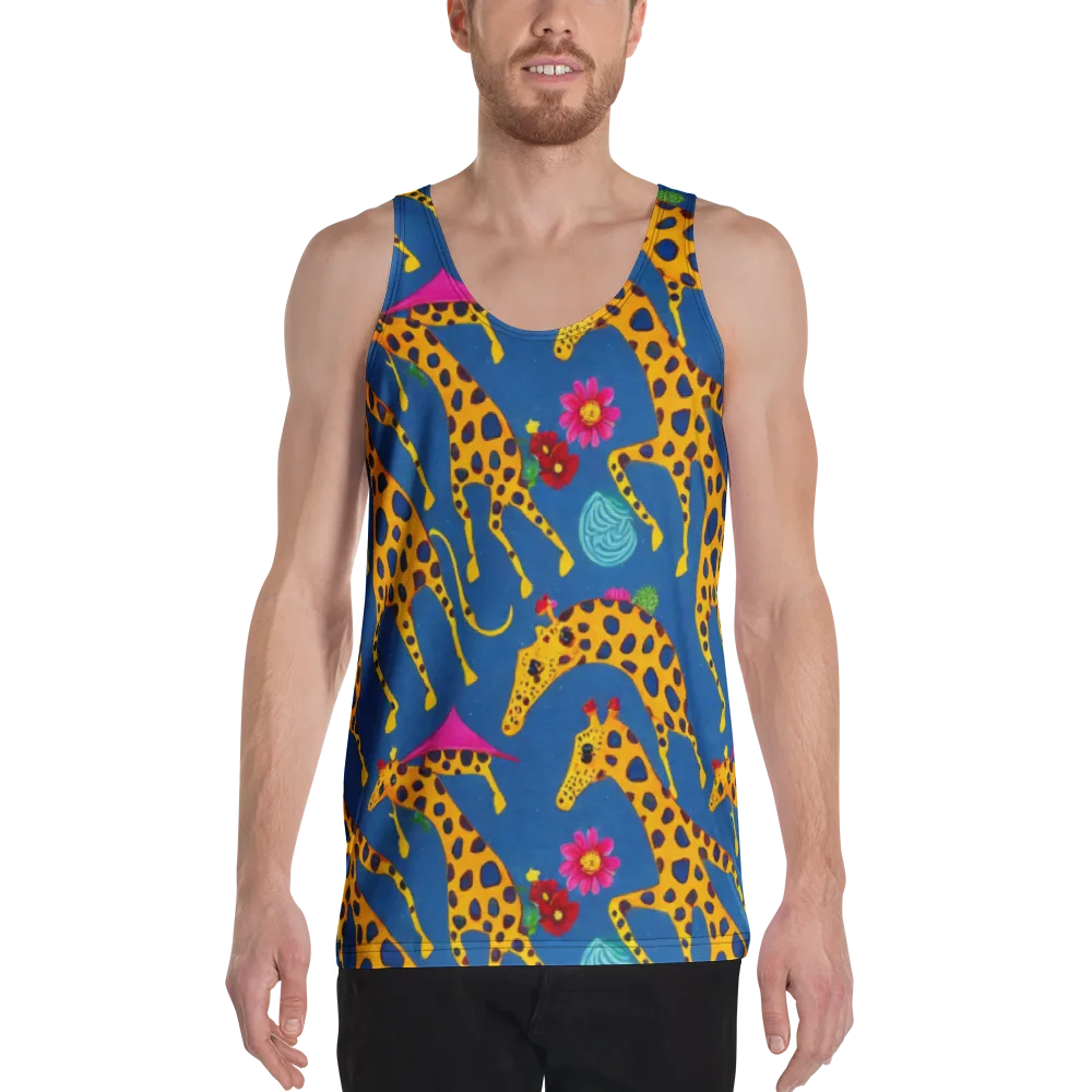 Giraffe Garden on Men's Tank Top — Front