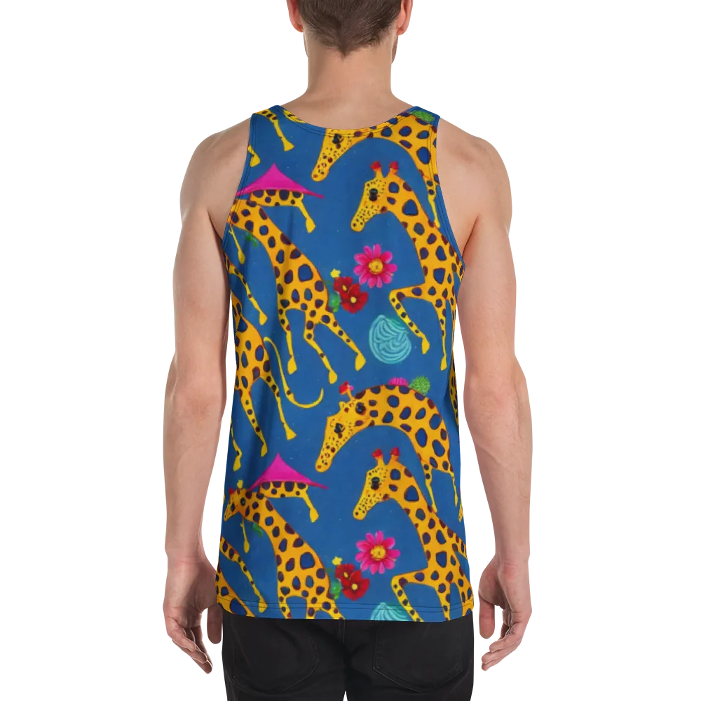 Giraffe Garden on Men's Tank Top — Back