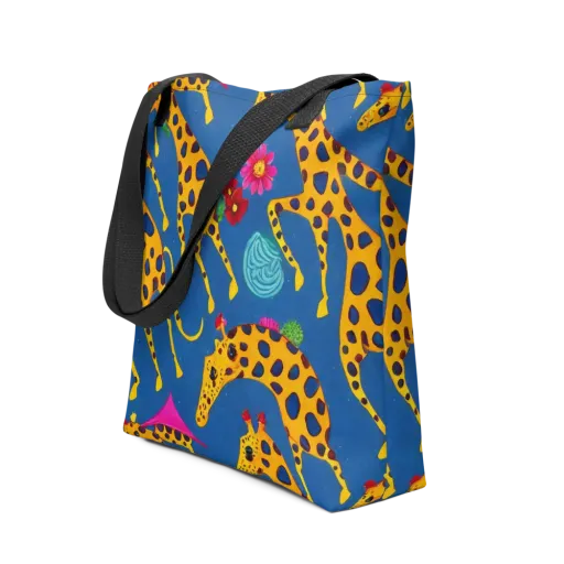 Giraffe Garden on a Tote Bag
