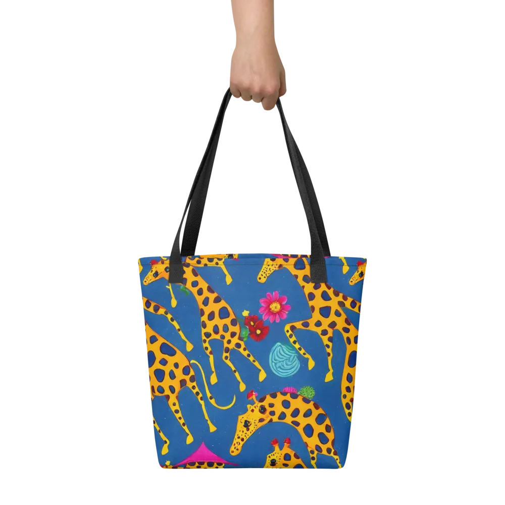 Giraffe Garden on Tote Bag — Front