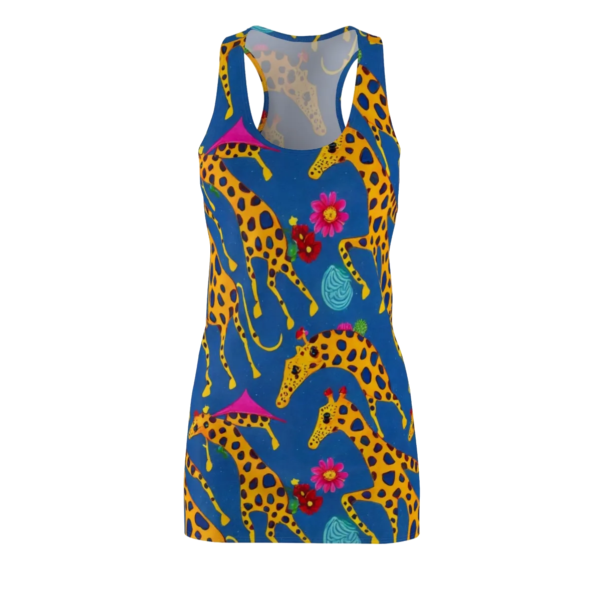 Giraffe Garden on Racerback Dress — Front