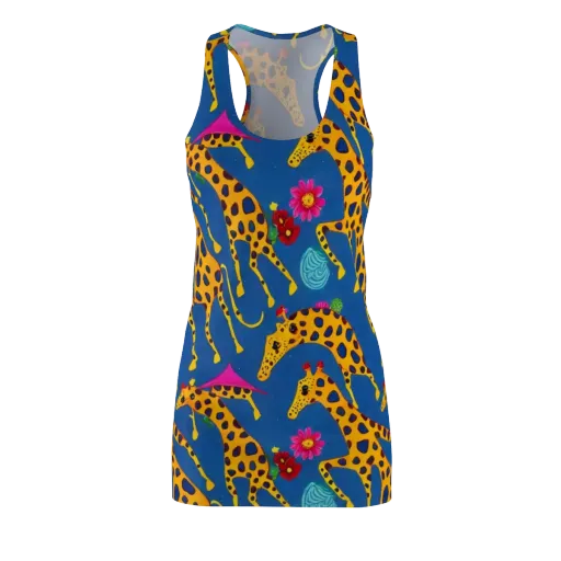 Giraffe Garden on a Racerback Dress